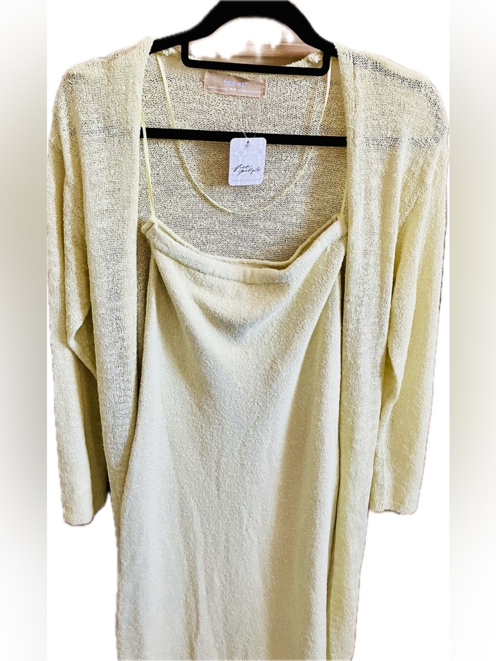 Free People Lemongrass Maxi Tube Dress with matching Coat/Wrap - Picture 2 of 12